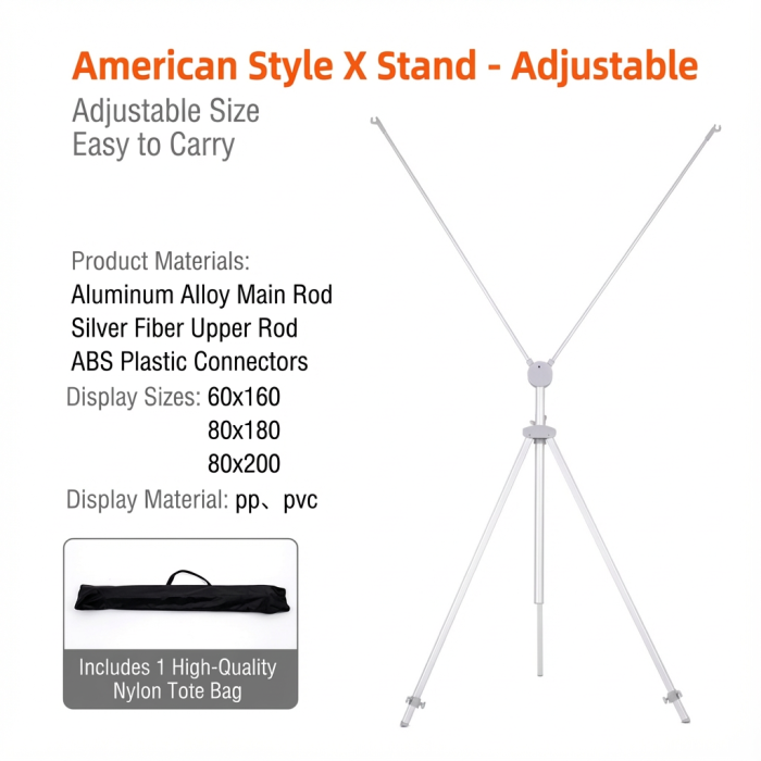 調整可能なマルチサイズXバナースタンド - 画像 (3)