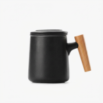 Wooden Handle Infuser Tea Cup Set - Image 2