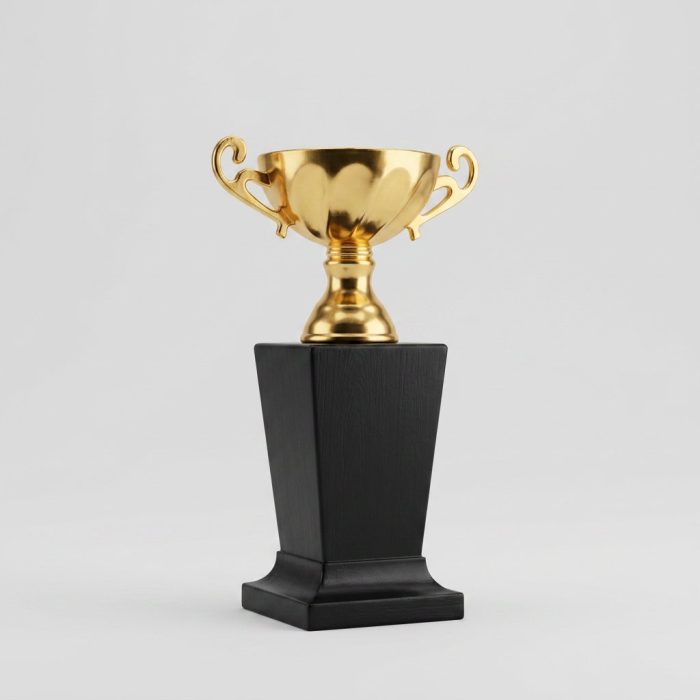 metal trophy - Metal Trophy - Metal / Wood - close-up