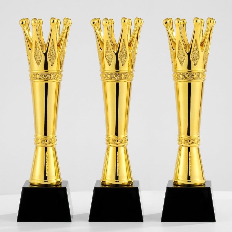 resin crown trophy - Custom Resin Crown Trophy - Crystal/Resin - Sandblasting Engraving - front view