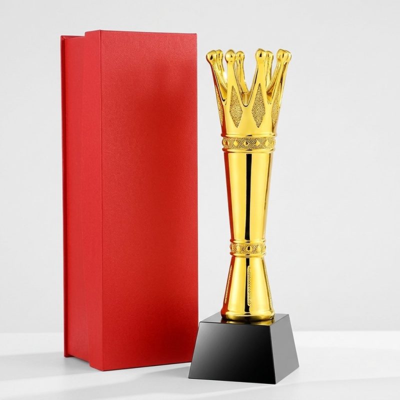 resin crown trophy - Custom Resin Crown Trophy - Crystal/Resin - Sandblasting Engraving - angled view