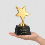 レジントロフィー - レジントロフィー - K9クリスタル+メタル - 金属 - 正面ビュー