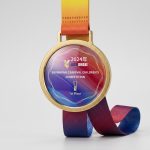 metal crystal medal - Custom Metal & Crystal Medal - Metal & Crystal - Backside Color Printing + Front Engraving - front view