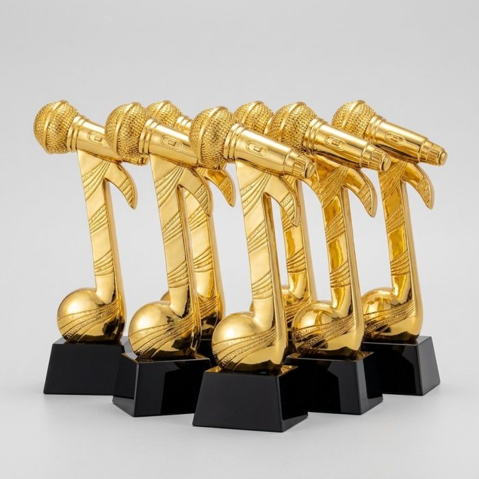 resin trophy - Resin Trophy - Black Crystal / Resin - angled view