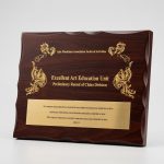 solid wood plaques - Custom Solid Wood Plaques - Walnut Wood - Engraved / UV Printed - top view