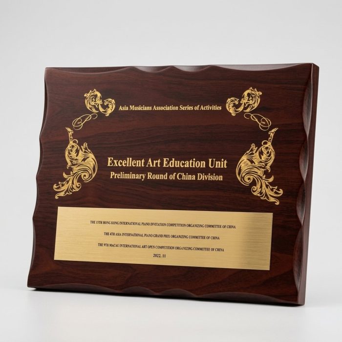 solid wood plaques - Custom Solid Wood Plaques - Walnut Wood - Engraved / UV Printed - top view