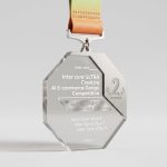 customized honor crystal metal - Customized Honor Crystal & Metal Plaque - Aluminum Alloy, Crystal Glass, Polyester-Cotton Lanyard - Crystal