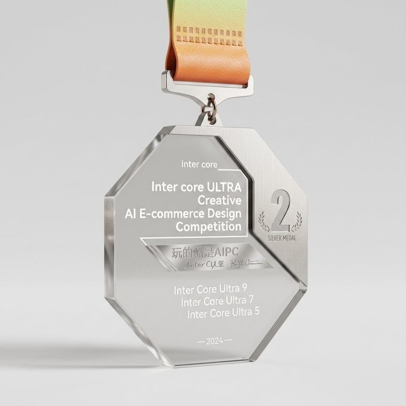 customized honor crystal metal - Customized Honor Crystal & Metal Plaque - Aluminum Alloy, Crystal Glass, Polyester-Cotton Lanyard - Crystal