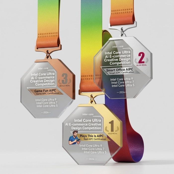 customized honor crystal metal - Customized Honor Crystal & Metal Plaque - Aluminum Alloy, Crystal Glass, Polyester-Cotton Lanyard - Crystal