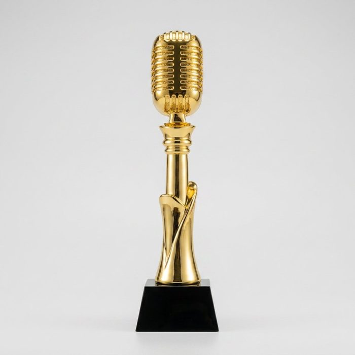 ゴールドマイクトロフィー - ゴールドマイクトロフィー - レジン - エレクトロメッキ - 正面写真