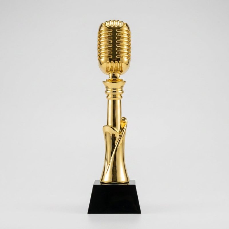 ゴールドマイクトロフィー - ゴールドマイクトロフィー - レジン - エレクトロメッキ - 正面写真