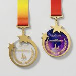 engraved sports crystal metal - Custom Engraved Sports Crystal & Metal Medals - Crystal Glass, Aluminum Alloy & Poly-Cotton Lanyard - Clear