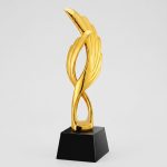 resin trophy - Custom Resin Trophy - Electroplated Resin - front view