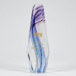 engraved crystal trophy - Custom Engraved Crystal Trophy - Crystal - Engraving - front view