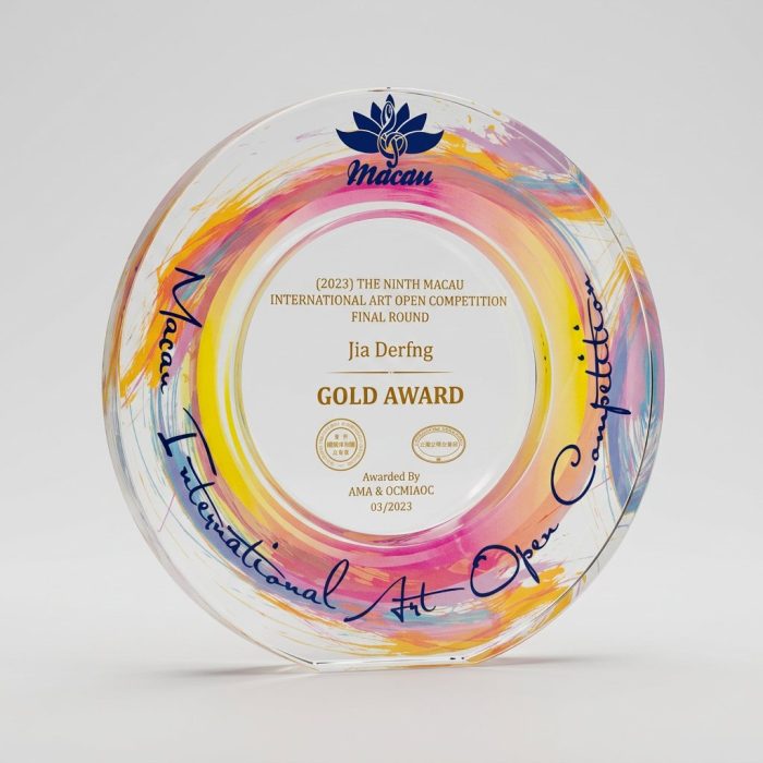 彫刻可能なカラープリントクリスタル - プレミアム彫刻可能なカラープリント可能クリスタルトロフィー - クリスタル - 彫刻/カラー印刷 - クローズアップ